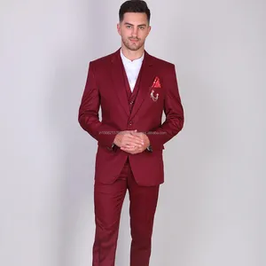 Mens Wedding Suit For Men Costume Homme Three Pieces Coat Pant Official Men'S Slim Fits Suits in wholesale
