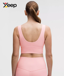 เสื้อชั้นในกีฬาโยคะคุณภาพสูงสำหรับผู้หญิง XEEP รุ่น XC-SB-159 แบบเรียบง่าย ระบายอากาศได้ดี สายปรับได้ แผ่นรองถอดออกได้ รองรับได้ดี - Product Image 2