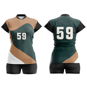 Ensemble d'uniformes de volley-ball sublimés à manches courtes en polyester, légers, pour hommes – Meilleures ventes - Product Image 3