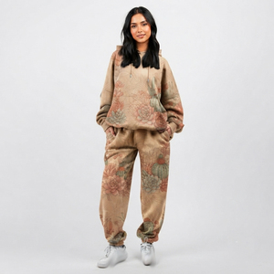 Survêtement de sublimation pour femme, à capuche, manches longues, coupe ample, pantalon de survêtement, tenue décontractée d'hiver, survêtement de sublimation pour femme - Product Image 1