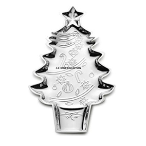 Bandeja Navideña Multifuncional Art Deco, Plato Decorativo para Exhibición, para Decoración Navideña, Sublimación en Blanco - Product Image 4