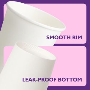 Confezione da 400 Bicchieri di Carta Bianchi Usa e Getta per Tè, Cacao, Acqua, Durevoli e Facili da Usare - Product Image 2