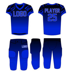 Uniformes de football américain pour jeunes de qualité supérieure, conçus sur mesure par sublimation, avec jersey en twill et pantalon intégré - Product Image 1