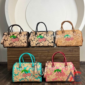 Sacs de voyage en cuir floral fait main, grand format, style western, sacs bandoulière, sacs de nuit, sacs Speedy – Prix usine en gros - Product Image 1