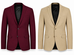 เสื้อเบลเซอร์ทรงเข้ารูปสำหรับผู้ชาย แบบกระดุมแถวเดียว ปกแบบ Notched Lapel ผลิตจากโพลีเอสเตอร์ 74% รับสกรีนโลโก้ - Product Image 2