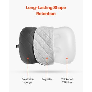 Cuscino Gonfiabile da Campeggio da 5 Pollici, Spesso e Morbido, per Viaggi e Escursioni, con Fodera Rimovibile e Lavabile e Funzioni di Stoccaggio - Product Image 5