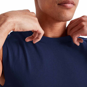 Camisetas sin mangas de lujo para hombre, cuello redondo, personalizadas, 100% algodón orgánico, ropa casual transpirable de punto. - Product Image 4