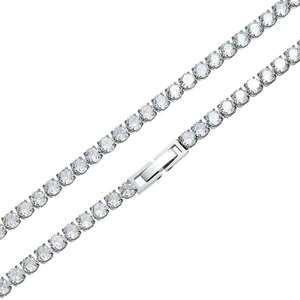 Best Selling Tennis Chain Necklace For Men Women Luxury Bling Jewelry Gold Plated Stainless Steel Tennis Available For Sale - Product Image 5