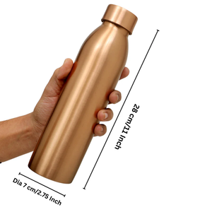 Bouteille en cuivre pur à 99,09 %, écologique, anti-fuite, capacité de 1000 ml, réutilisable, pour boire directement, revêtement anti-corrosion, bureau, école - Product Image 2