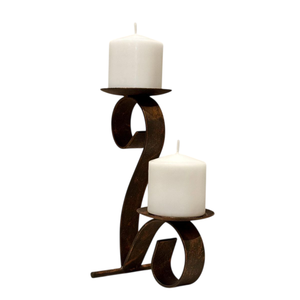 Juego de 2 Portavelas de Metal en Color Negro, para una Cena Romántica a la Luz de las Velas, Decoración para el Hogar y Bodas - Product Image 6