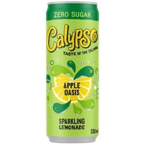 Boisson gazeuse Calypso Sparkling Apple Oasis sans sucre, 330 ml, canette, rafraîchissante, faible en calories, idéale pour l'exportation en gros - Product Image 1