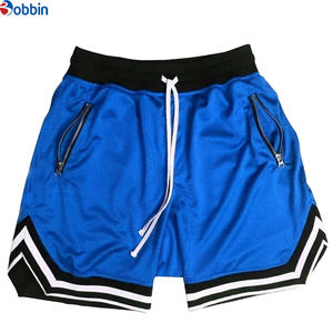 Shorts de basketball personnalisés Nouvelle Collection Homme Vintage Streetwear Respirant Broderie Frontale Rétro Uni Double Maille Élastique - Product Image 2