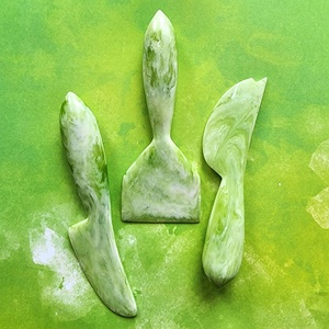 Juego de Cuchillos para Queso de Resina con Textura de Mármol Verde, Ecológico, Apto para Lavavajillas, Espátula para Mantequilla, Utensilio de Cocina - Product Image 2