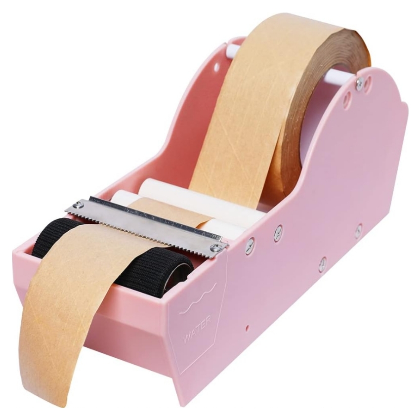 Glass Cloth & PVC Handheld Adhesive Dispenser Gun PE Office Tape Cutter with Gummed Paper for Gift Wrapping-Paper Tape Dispenser