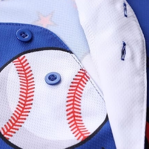 Maillot de baseball personnalisé avec fermeture boutonnée et matière respirante confortable - Product Image 6