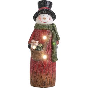 Decorazioni Natalizie con Pupazzo di Neve LED, Statua in Resina per Interni, Figurina Festiva e Giocattolo per Celebrazioni Natalizie - Product Image 1