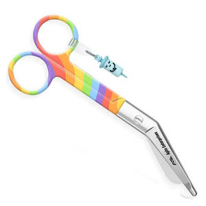 Ciseaux de soins infirmiers à bec de canard, design fierté LGBT, conçus pour des coupes rapides et précises sur les bandages et les pansements - Product Image 4