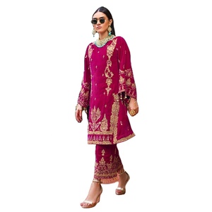 Hot Selling Pakistani Beautiful Salwar Kameez Shalwar Kurti Long <b>Frock</b> <b>Dress</b> in Velvet Wedding Party <b>Dress</b> Anarkali <b>Saree</b> Kurta - Product Image 1