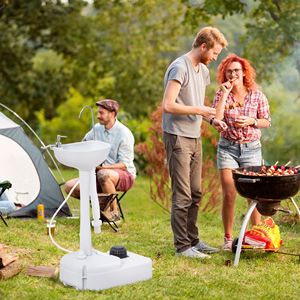 Évier portable de 20 à 45 gallons avec porte-serviettes et distributeur de savon pour le camping et les produits de bain - Product Image 2