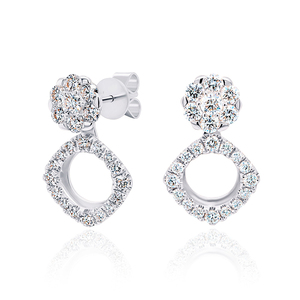 Pendientes de Diamante Cultivado en Laboratorio de 0.85CT, Certificados por IGI, 3 en 1, Convertibles, Oro de 10KT, Colgantes Desmontables, Joyería de Lujo para Compromiso - Product Image 1