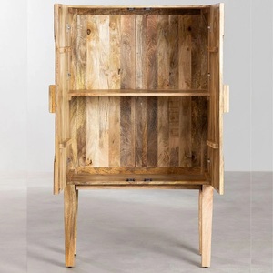 Armoire haute Vandana Hexa Flux en bois de manguier (bois massif) - Product Image 4