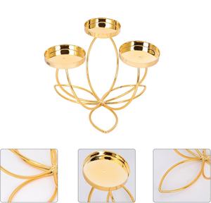 Design exquis fabriqué à la main bougeoir doré multi-tête bougeoirs Table à manger décoratif luxe éclairage décor - Product Image 3