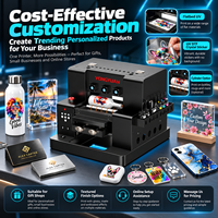 Mesin Printer UV Flatbed A4 2030 Desktop XP600 untuk Casing Ponsel, Akrilik, Logam, Kaca, Kayu, PVC