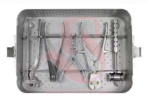 Kit de chirurgie orthopédique vétérinaire en gros BISONS – Instruments manuels et ensemble d'implants en acier inoxydable pour la chirurgie osseuse des animaux de compagnie - Product Image 2