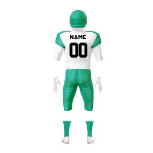 Adult American Football Uniforms Latest Design Short Jersey Set Anti-Bacterial Spandex/Cotton Customized Color Wholesale - Product Image 3