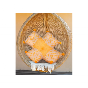 16x16นิ้วผ้าปูรองเก้าอี้ทำจากผ้าฝ้ายปักลายลายตารางดีไซน์เรียบง่ายเรียบง่ายน้ำหนักเบามาใหม่ - Product Image 6