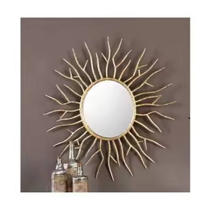 New Luxury Metal Aluminum Hanging Wall <b>Mirror</b> for Living Room Silver Matt Metal <b>Mirror</b> <b>Frame</b> at Cheap Price From Indian - Product Image 5