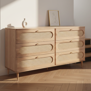 Sora Teak, Muebles de Salón Ecológicos de Madera Maciza, Líneas Limpias, Textura Natural Cálida, Amplio Espacio de Almacenamiento, Diseño Moderno y Minimalista para Dormitorio - Product Image 5