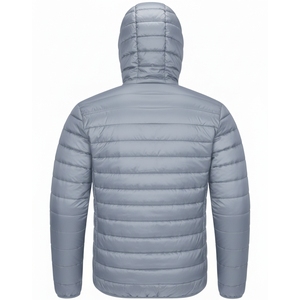 Vestes matelassées imperméables en polyester pour hommes High Street 2026, broderie personnalisée, manteau à capuche avant, service OEM Pakistan - Product Image 2