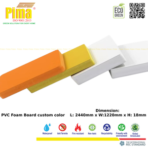 Custom Color Pima WPC PVC Foam Board <b>Sheet</b> 0.6 G/cm3 Density 18mm <b>Thickness</b> Non-Toxic <b>Plastic</b> Boards Kitchen Moldings Bathroom - Product Image 4