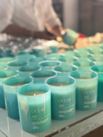 Luxus glas Kerze mit einfachem Design für romantische Veranstaltungen Diwali Dekorationen und Vatertag Geschenk ideen