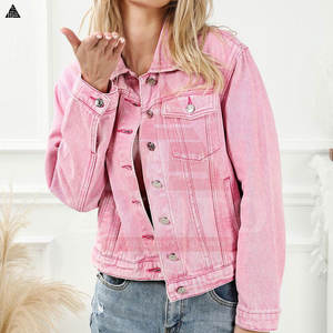 Fabricant de vestes en jean pour femmes en coton, personnalisées en usine, avec lavage pigmenté, OEM - Product Image 6