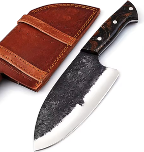 Couteau à découper en acier au carbone LEGACY BLADES avec logo personnalisé, manche en bois de rose, fabricant de couteaux de cuisine OEM ODM - Product Image 1