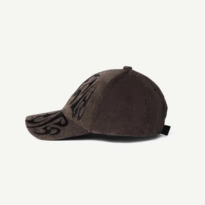 Casquette de baseball unisexe en velours côtelé à 6 panneaux, motif lettres brodé à la main, style urbain, ajustement réglable, chapeau décontracté - Product Image 3