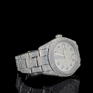 Latest <b>Sport</b> Fashion Hip Hop Shape VVS Quality Moissanite Quartz <b>Watch</b> Automatic Date Feature Stainless Steel Glass Dial - Product Image 2