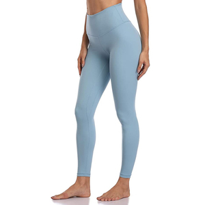Leggings de Moda para Mujer, para Yoga, Ejercicio, Gimnasio, Personalizables, de Cintura Alta, con Costuras, Nailon y Spandex, Logotipo OEM Impreso, Producto Nuevo - Product Image 3