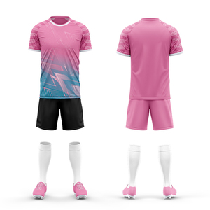 Ensemble de maillots de football personnalisés à dégradé vert pour hommes, manches courtes, col en V, polyester respirant, adulte, toutes saisons, impression sublimée - Product Image 3