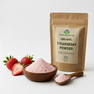 Poudre de fraise naturelle séchée par atomisation, soluble dans l'eau, emballage en vrac pour boissons, meilleur prix - Product Image 2