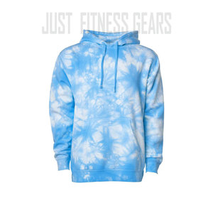 Sweat-shirt à capuche tie-dye pour homme, coupe classique, tricoté, décontracté, avec poche, style automne, motif bleu et noir - Product Image 4