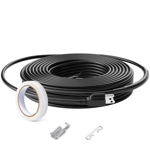 Nastro Riscaldante Antigelo per Grondaie da 30FT 5W/FT per Sciogliere Neve e Ghiaccio sul Tetto - Product Image 1