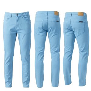 MASTER TEXTILE <b>Men's</b> Straight Fit Casual Pants Solid Color Mid Waist Woven Twill Breathable Button Closure Rivets - Product Image 1