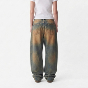 Pantalones Vaqueros de Mezclilla Vintage de Alta Calidad para Mujer, Cintura con Botones, Lavado a la Piedra, Estilo Urbano, Pantalones de Mezclilla Americanos - Product Image 2