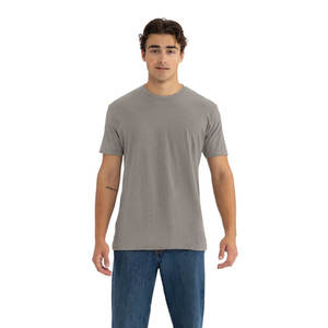 T-shirt (N6210) confortable en coton noir brodé pour homme, coupe classique, personnalisable avec logo, marque privée - Product Image 1