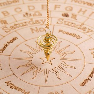 Péndulo Espiral Dorado, Herramienta de Reiki, Feng Shui y Vastu, Equilibrio de Chakras, Adivinación y Toma de Decisiones, Péndulo de Radiestesia - Product Image 2