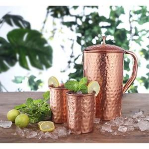 Jarra de Cobre y 6 Vasos, Juego de Bebidas, Artículos de Regalo Únicos de Cobre - Product Image 4