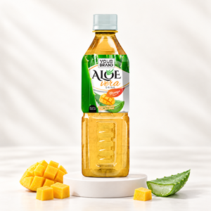Boisson à la mangue et à l'aloe vera 500ml en bouteille PET, naturelle et rafraîchissante, pureté 95%, 10 Brix, fabrication OEM ODM sur mesure, prix de gros, Vietnam - Product Image 1